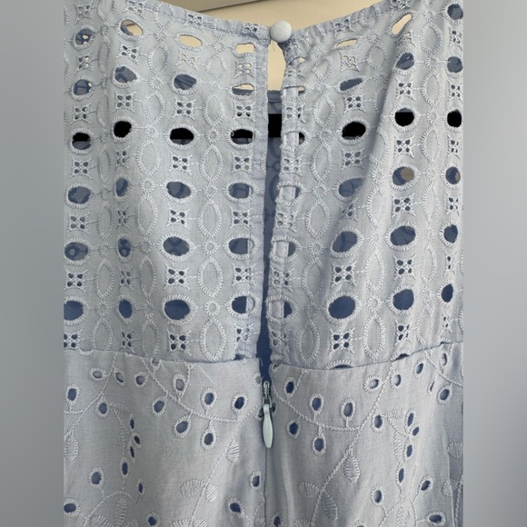 LOFT Light Blue Eyelet Shift Dress - Picture 13 of 15
